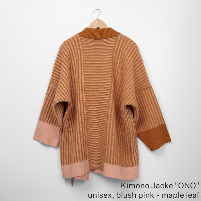Kimono Jacke "ONO" unisex, blush pink - maple leaf